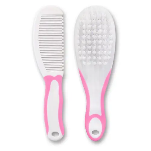 Set perie si pieptan Lorelli, 0 luni+, Pink
