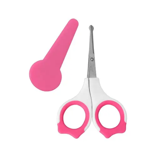 Forfecuta de unghii pentru bebelusi Lorelli, cu suport de protectie, 0 luni+, Pink