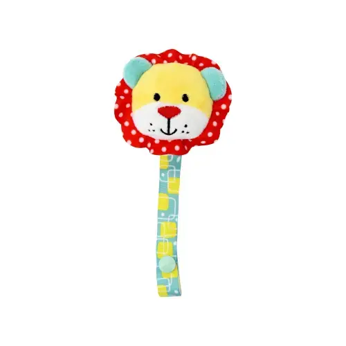 Lant cu clips pentru suzeta Lorelli, Lion, zornaitor, 0 luni+