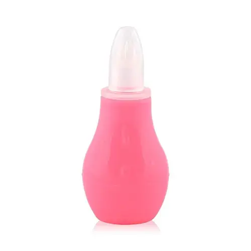 Aspirator nazal Lorelli, 0 luni+, eliberarea cailor respiratorii, cu capac de protectie, material fin si moale, Blush Pink