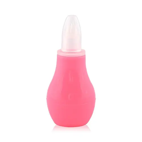 Aspirator nazal Lorelli, 0 luni+, eliberarea cailor respiratorii, cu capac de protectie, material fin si moale, Blush Pink