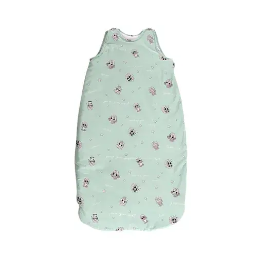 Sac de dormit de iarna, 95 cm, 18-24 luni, bumbac ranforce, captusit, cu umplutura din poliester, Friends Green