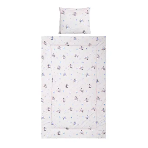 Set lenjerie patut 3 piese, Lorelli, bumbac ranforce, Cosy, Aeroplane Blue