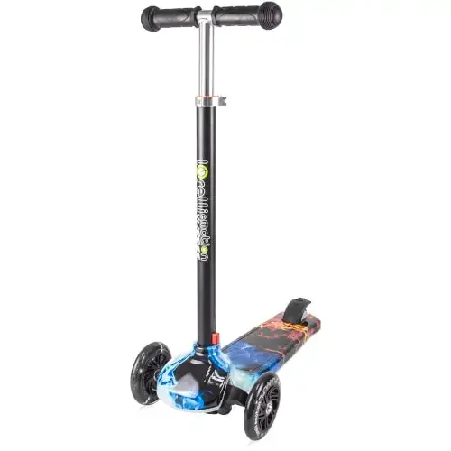 Trotineta Pliabila Lorelli Scooter Yuppee Red Flame, cu Leduri