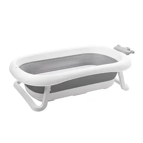 Cadita pliabila pentru bebelusi Lorelli  Royal Grey, 83 cm, 0-12 luni, cu dop de scurgere, indicator de umplere, margini rotunjite