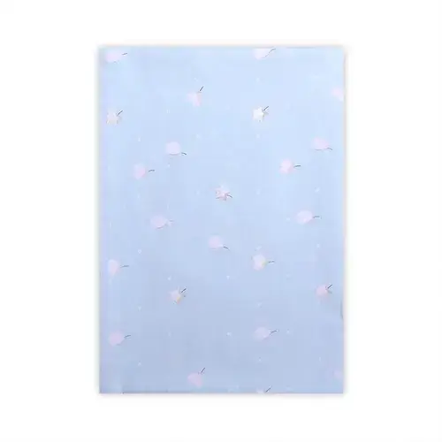 Cearceaf bumbac ranforce Lorelli Train Blue, 100 x 150 cm