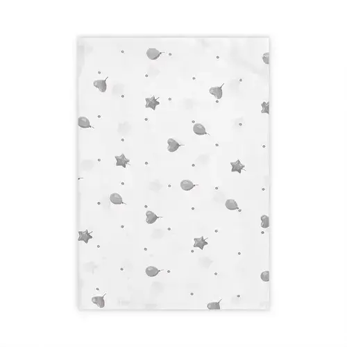 Cearceaf bumbac ranforce Lorelli Train Grey, 100 x 150 cm