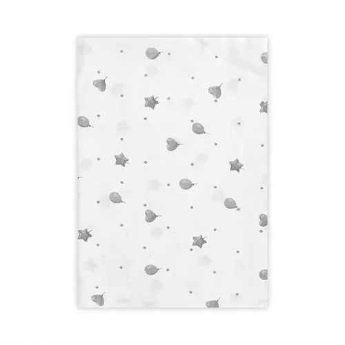 Cearceaf bumbac ranforce Lorelli Train Grey, 100 x 150 cm