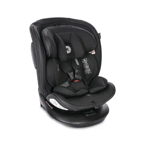 Scaun auto pentru copii Lorelli Aviator Black Jasper, Isofix, i-Size, 0 Luni-12 Ani, 40-150 cm, certificat R129, baza rotativa 360 grade, reglabil, sistem protectie impact lateral, sistem antibasculare
