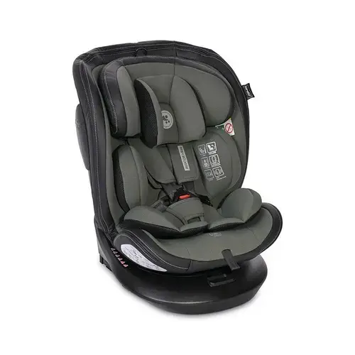 Scaun auto pentru copii Lorelli Aviator Green,  Isofix, i-Size, 0 Luni-12 Ani, 40-150 cm, certificat R129, baza rotativa 360 grade, reglabil, sistem protectie impact lateral, sistem antibasculare