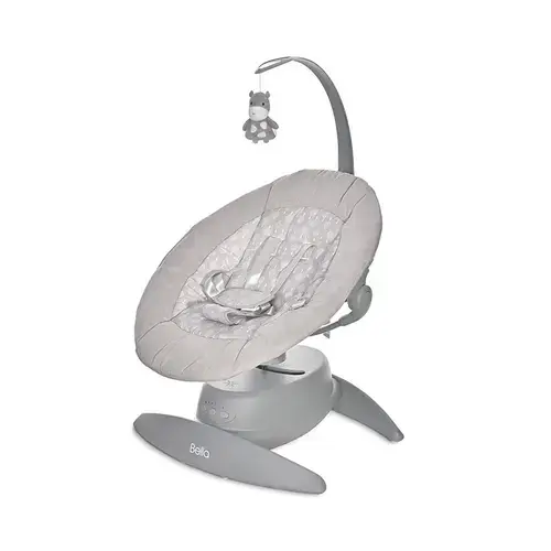 Leagan electric Lorelli Bella Grey Trees, rotativ, panel muzical, greutate maxima suportata 9 Kg, Gri
