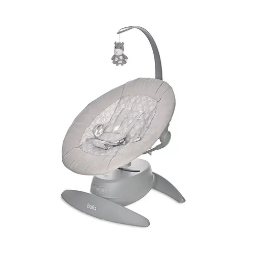 Leagan electric Lorelli Bella Grey Trees, rotativ, panel muzical, greutate maxima suportata 9 Kg, Gri