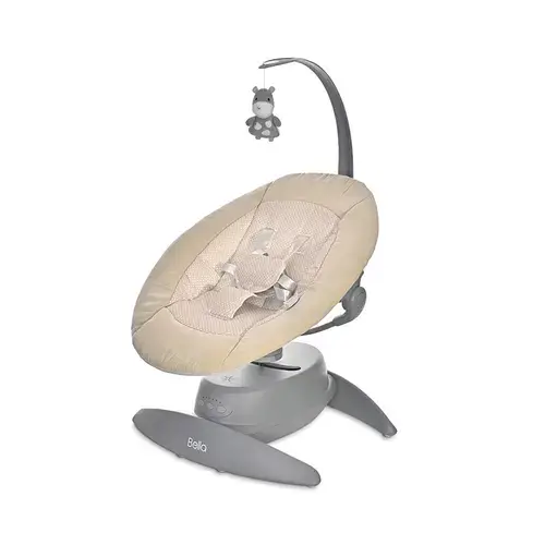 Leagan electric Lorelli Bella Beige Dots, rotativ, panel muzical, greutate maxima suportata 9 Kg, Bej