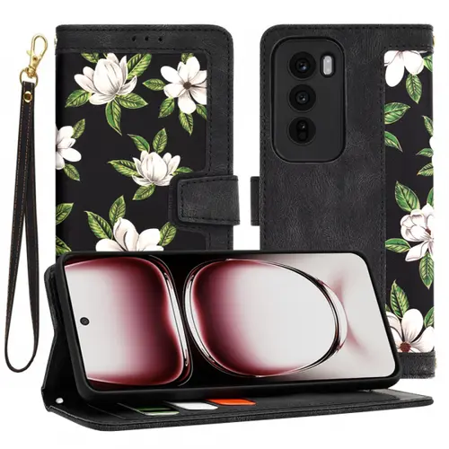 Husa pentru Oppo Reno12 Pro, Techsuit, FlipCraft, Neagra