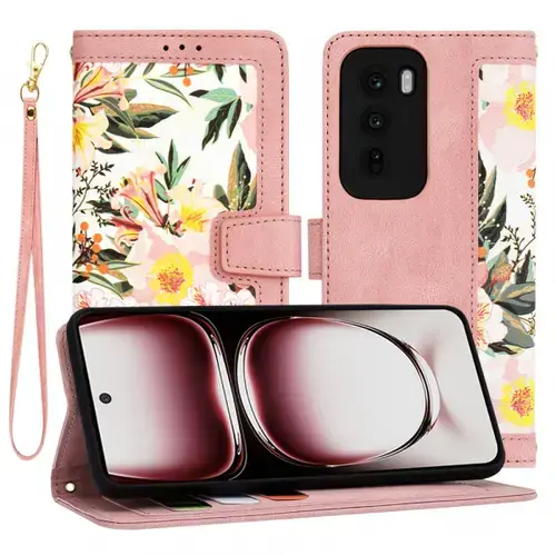 Husa pentru Oppo Reno12 Pro, Techsuit, FlipCraft, Roz