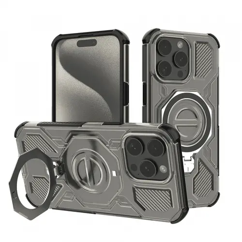 Husa pentru Apple iPhone 15 Pro Max, Techsuit, Carbon Shield Pro, Neagra Deschisa