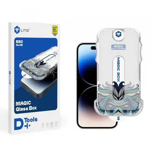 Folie de protectie Ecran Lito Magic Glass Box D+ Tools pentru Apple iPhone 16 Plus, Sticla Securizata, Full Glue