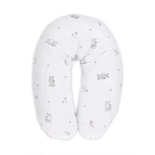 Perna multifunctionala Lorelli Little Rabbits Grey, bumbac ranforce, 190 cm