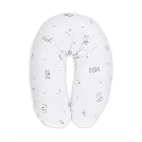 Perna multifunctionala Lorelli Little Rabbits Grey, bumbac ranforce, 190 cm