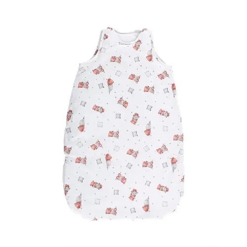 Sac de dormit de iarna Lorelli Bears & Pillows White, 85 cm, 12-18 luni, bumbac ranforce, captusit, cu umplutura din poliester