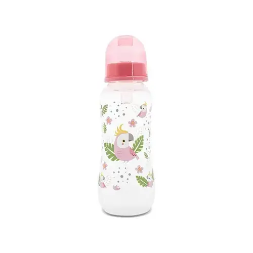 Biberon cu capac Lorelli Shell Pink, 0 luni+, 250 ml