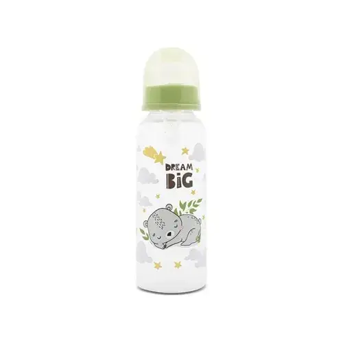 Biberon cu capac Lorelli Fresh Green, 0 luni+, 250 ml