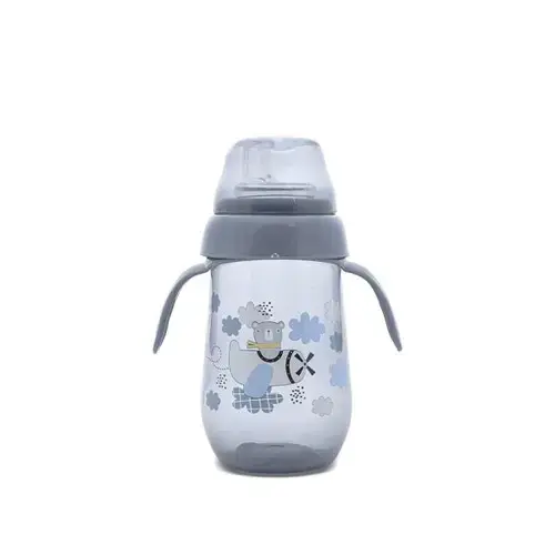 Biberon anticurgere cu toarte si gat largLorelli My Friend Cameo Blue , 6 luni+, 250 ml