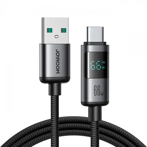 Cablu Date si Incarcare USB - USB-C Joyroom S-A16 Pro Prism Display, 100W, 1.2m, Negru