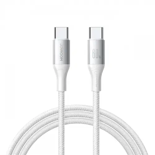 Cablu Date si Incarcare USB-C - USB-C Joyroom S-A28 Flash, 60W, 1m, Alb