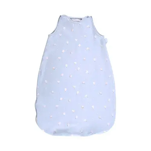 Sac de dormit de vara Lorelli Train Blue, 95 cm, 18-24 luni, bumbac ranforce