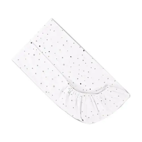 Cearceaf cu banda elastica Lorelli Happy Friends Mint, bumbac ranforce, 60 x 120 cm