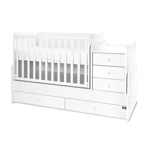 Mobilier multifunctional Lorelli Maxi Plus, 70 x 160 cm, transformabil, Alb