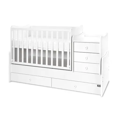 Mobilier multifunctional Lorelli Maxi Plus, 70 x 160 cm, transformabil, Alb