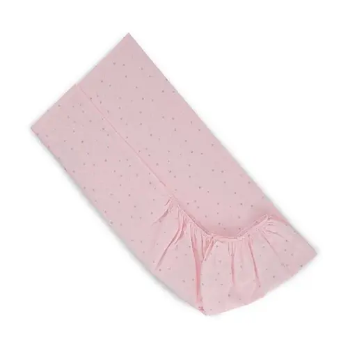 Cearceaf cu banda elastica Lorelli Pink Sky, bumbac ranforce, 60 x 120 cm