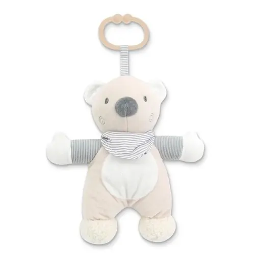 Jucarie de plus Lorelli Ursulet, 22 cm, zornaitoare, 0 luni+, Bej