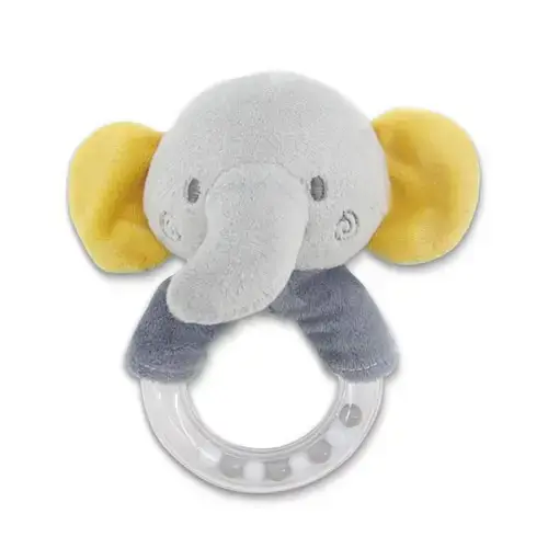 Jucarie de plus Lorelli inel, Elefant, 11 cm, zornaitoare, 0 luni+