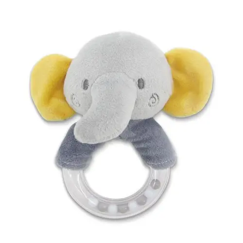 Jucarie de plus Lorelli inel, Elefant, 11 cm, zornaitoare, 0 luni+