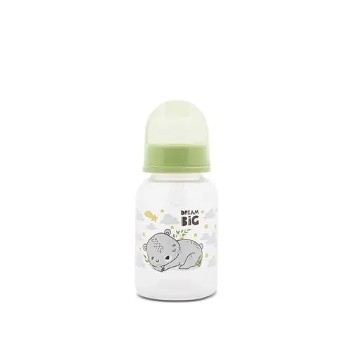 Biberon cu capac Lorelli Fresh Green, 0 luni+, 125 ml