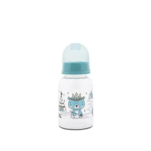 Biberon cu capac Lorelli Aqua Blue, 0 luni+, 125 ml