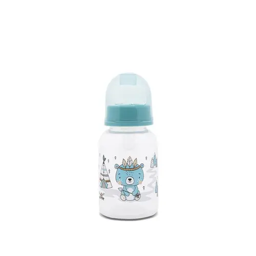 Biberon cu capac Lorelli Aqua Blue, 0 luni+, 125 ml