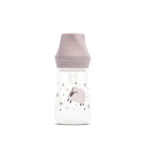 Biberon Lorelli My Friend Mellow Rose, tetina moale din silicon, 0 luni+, 125 ml