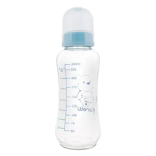 Biberon din sticla Lorelli Moonlight Blue, 240 ml