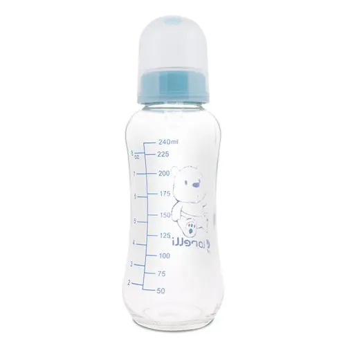 Biberon din sticla Lorelli Moonlight Blue, 240 ml