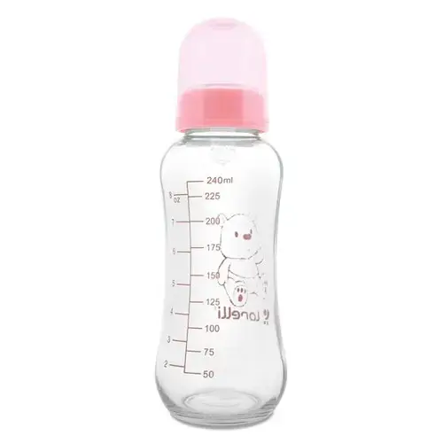 Biberon din sticla 240 ml, Lorelli Blush Pink