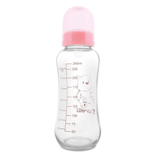 Biberon din sticla 240 ml, Lorelli Blush Pink
