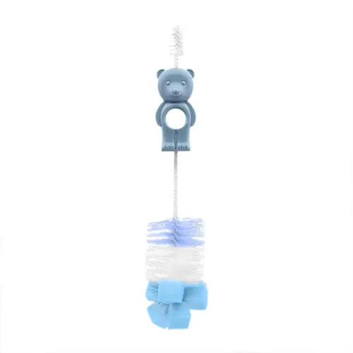 Perie de curatat biberoane, tetine si cani, Lorelli Light Blue