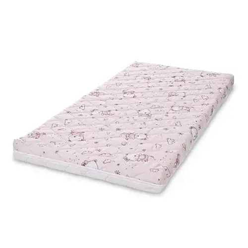 Saltea pat Lorelli Holiday, 60 x 120 x 10 cm, 2 straturi cocos si spuma elastica, Roz