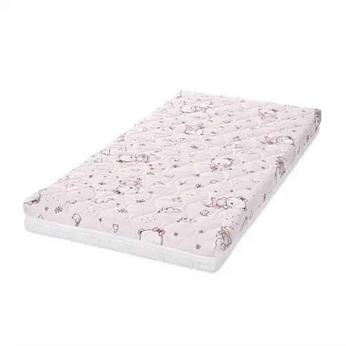 Saltea pat Lorelli Havana, 60 x 120 x 10 cm, cocos si spuma elastica, Roz