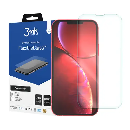 Folie de sticla flexibila pentru iPhone 13 3MK, 7H, Transparent