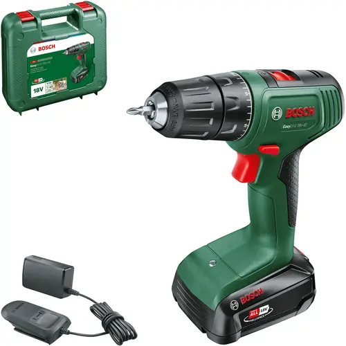 Masina de gaurit si insurubat Bosch Easydrill 18V-40, 40 Nm + 1x Acumulator 2.0 Ah si incarcator AL18V-20
